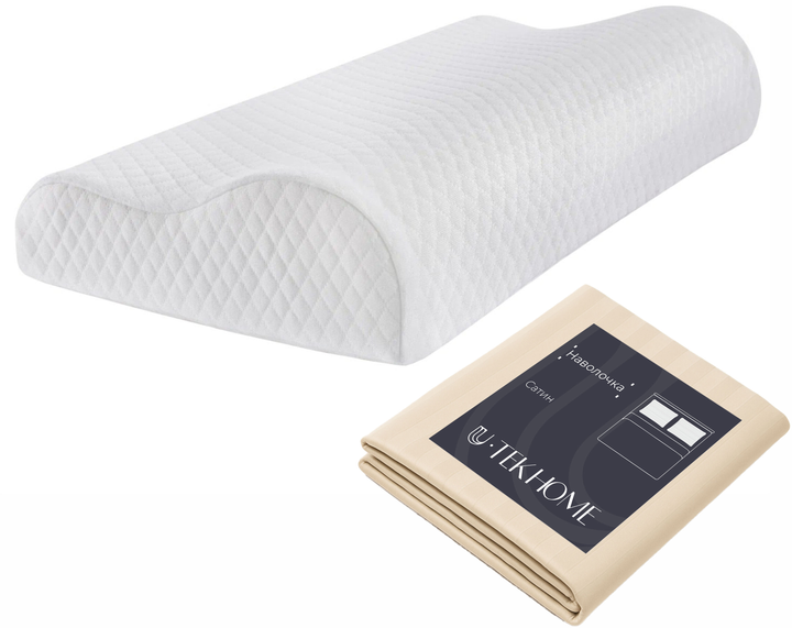 Набір U-tek Подушка Memory Wawe 58х40 см + Наволочка Memory Wawe L Ivory Beige Stripe Сатин Бежева в смужку 58х40х10.5 см (pWaweL+IBS58401) від Rozetka на платформі USKIDKA Акція на Набір U-tek Подушка Memory Wawe 58х40 см + Наволочка Memory Wawe L Ivory Beige Stripe Сатин Бежева в смужку 58х40х10.5 см (pWaweL+IBS58401) від Rozetka