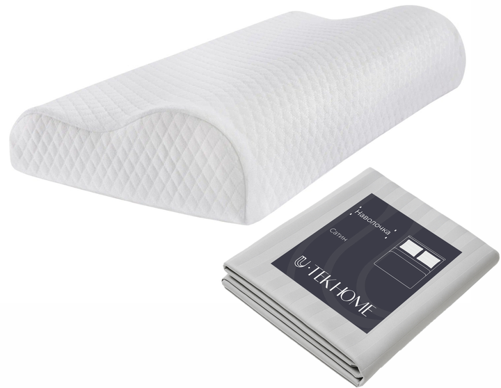 Набір U-tek Подушка Memory Wawe 49х32 см + Наволочка Wawe M Soft Grey Stripe Сатин Сіра смужка 49х32х10.5 см (pWaweM+SGS49321) від Rozetka на платформі USKIDKA Акція на Набір U-tek Подушка Memory Wawe 49х32 см + Наволочка Wawe M Soft Grey Stripe Сатин Сіра смужка 49х32х10.5 см (pWaweM+SGS49321) від Rozetka