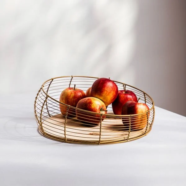 Кошик для фруктів Homla Sandia великий золотистий 33×13 см (5906496730849) - зображення 4