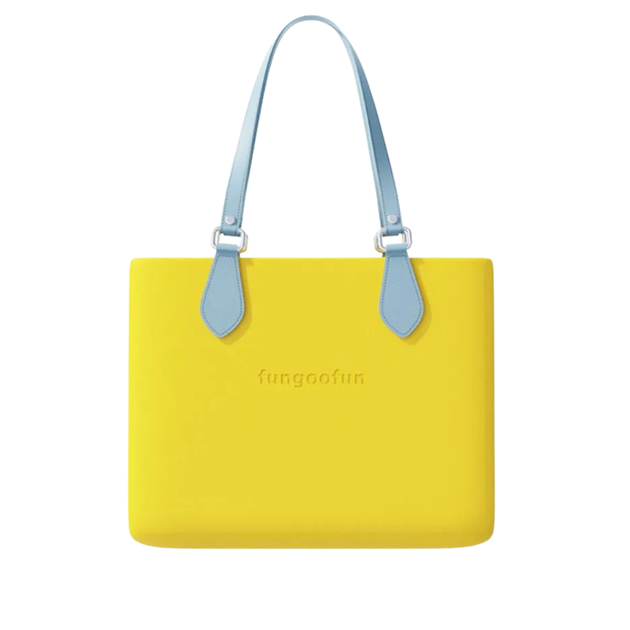 Сумка женская силиконовая шопер Fungoofun желтая 350×280×107 мм (F529_yellow) - изображение 4