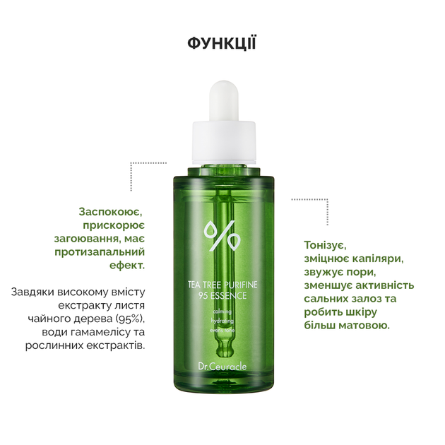 Есенція з екстрактом чайного дерева Dr.Ceuracle Tea Tree Purifine 95 Essence, 50 мл - изображение 2