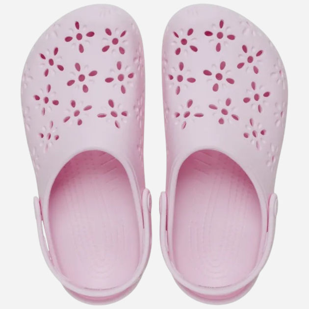 Chodaki damskie Crocs Classic Floral Cut Out Clog 210927-6ZW 37-38 (M5/W7) Jasnoróżowe (198445118128) - obraz 5