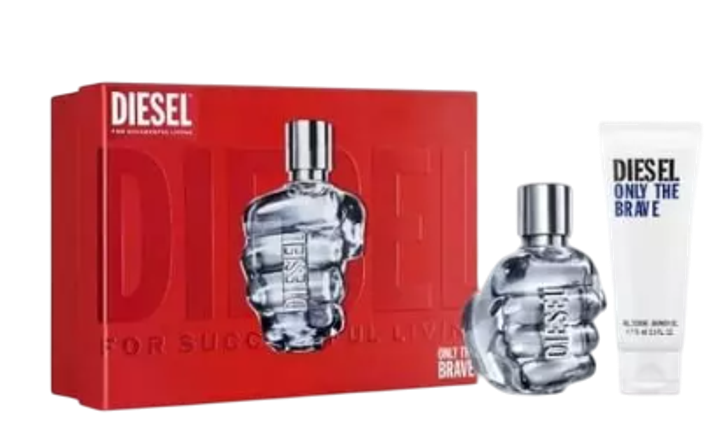 Zestaw męski Diesel Only The Brave woda toaletowa 50 ml + żel pod prysznic 75 ml (3614274319880) - obraz 1