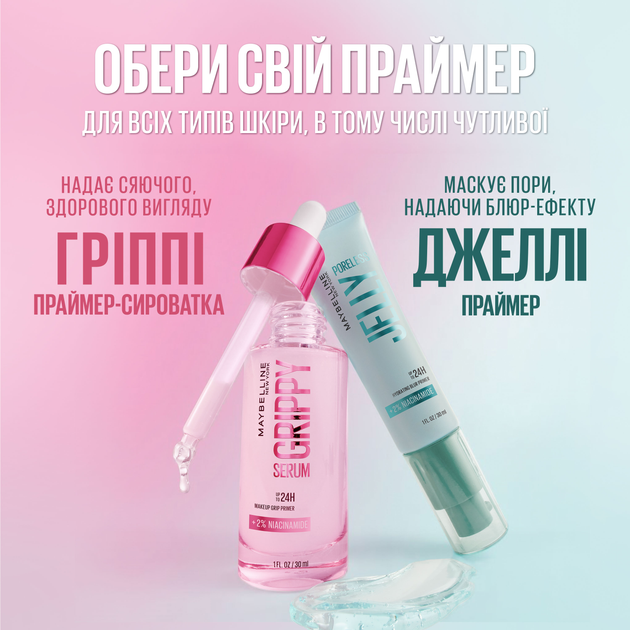 Праймер-сироватка Maybelline New York Grippy для фіксації макіяжу до 24 годин 30 мл (3600531700379) - зображення 9