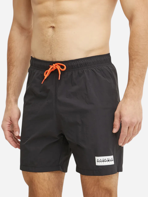 Пляжні шорти чоловічі Napapijri V-Box Logo NP0A4IBK0411 2XL Чорні (198265072181) - зображення 1