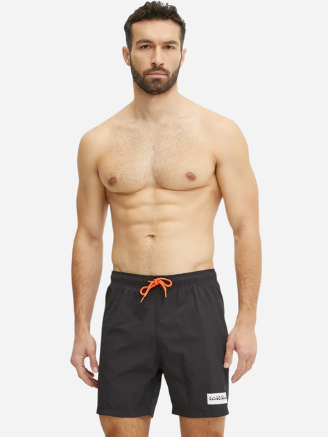 Пляжні шорти чоловічі Napapijri V-Box Logo NP0A4IBK0411 L Чорні (198265071924) - зображення 3