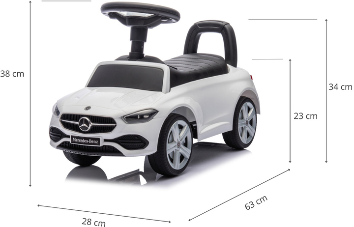 Pojazd Milly Mally Mercedes C-Class S Biały (5901761127188) - obraz 5