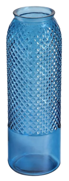 Wazon HOMLA Mikka szklany niebieski 45 cm (5904183896465) - obraz 2