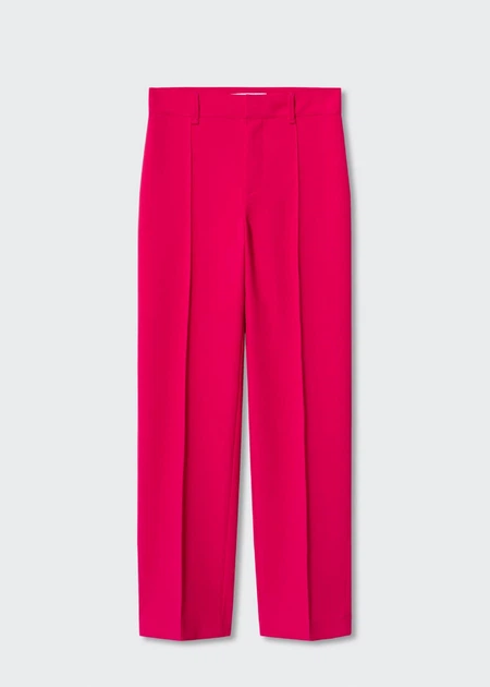 Штани MANGO Maca Straight Suit Фуксія 32 37085145 - Фото 6 Штани MANGO Maca Straight Suit Фуксія 32 37085145 - изображение 6