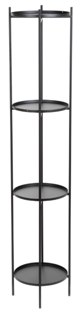 Stojak na kwiaty HOMLA Roh czteropoziomowy czarny 25 x 131 cm (5904183876726) - obraz 1