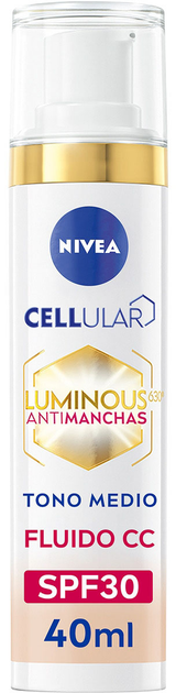CC-крем Nivea Cellular Luminous630 Antimanchas Spf 30 Medio 02 Medium від пігментних плям 40 мл (4006000090177) - зображення 1