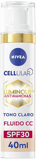 CC-крем Nivea Cellular Luminous630 Antimanchas Spf 30 Claro 01 Light від пігментних плям 40 мл (4006000090153) - зображення 1