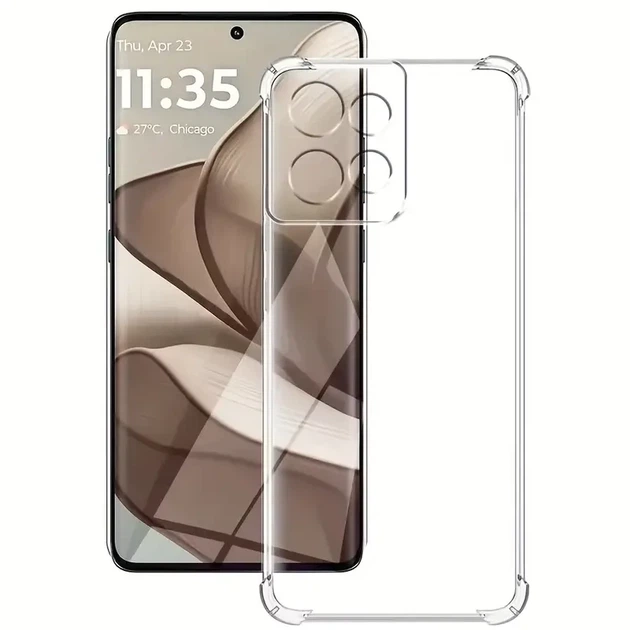 Протиударний прозорий чохол для Motorola Moto Edge 50 Neo - Фото 6 Протиударний прозорий чохол для Motorola Moto Edge 50 Neo - зображення 6