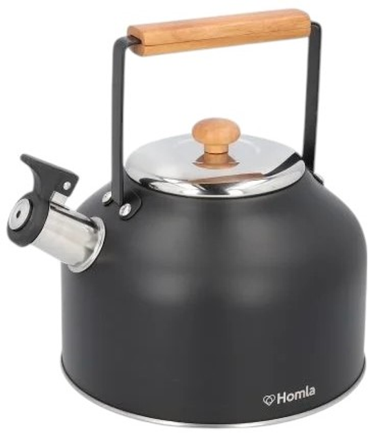Czajnik Homla Hans czarny z drewnianym uchwytem 2.5 l (5902869990728) - obraz 2