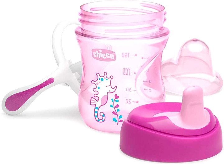 Kubek niekapek Chicco Transition Cup 6m+ Różowy 200 ml (8058664070008) - obraz 2