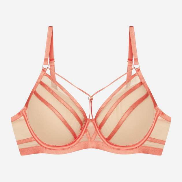 Biustonosz damski Push Up z fiszbinami Esotiq Blanca 41677-32X 75E Czerwony z beżowym (5903972551257) - obraz 9