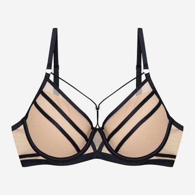 Biustonosz damski Push Up z fiszbinami Esotiq Blanca 41677-61X 80D Czarny z beżowym (5903972551394) - obraz 11