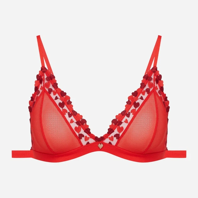 Biustonosz damski miękki bez fiszbin Esotiq Zoee 42005-33X M Czerwony (5903972365922) - obraz 8