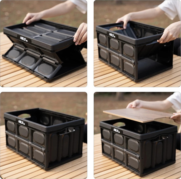 Складний кемпінговий ящик Nils Camp NCB4005 20 л Black (5908261682254) - зображення 3