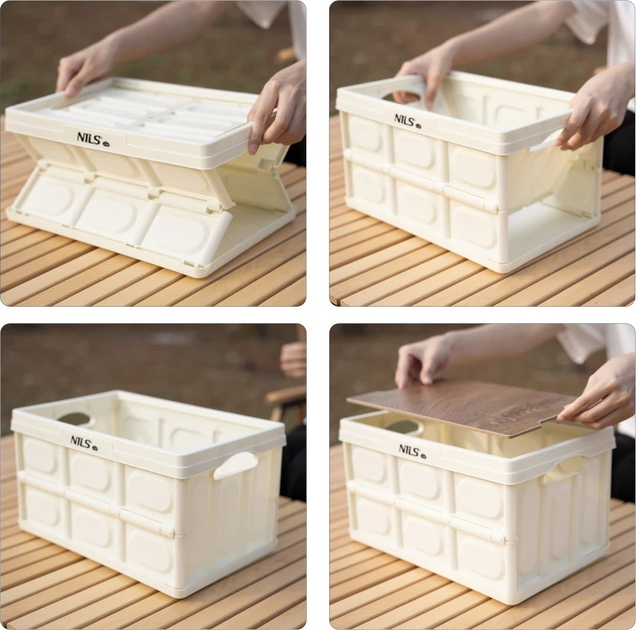 Складний кемпінговий ящик Nils Camp NCB4007 9 л White (5908261682278) - зображення 4