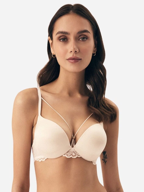 Бюстгальтер Push-up ущільнений Esotiq Korin 42362-01X 80B Кремовий (5903972395202) - зображення 7