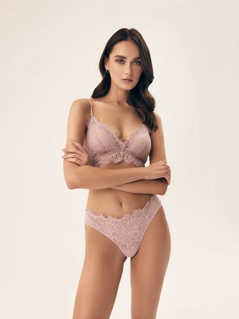 Бюстгальтер без Push-up мереживний Esotiq Sapphire 42370-39X L Темно-рожевий (5903972397046) - зображення 5