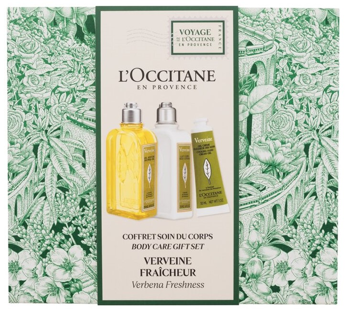 Набір для догляду за тілом L'occitane Verbena Молочко для тіла 250 мл + Гель для душу 250 мл + Крем для рук 30 мл (3253581775349) - зображення 1