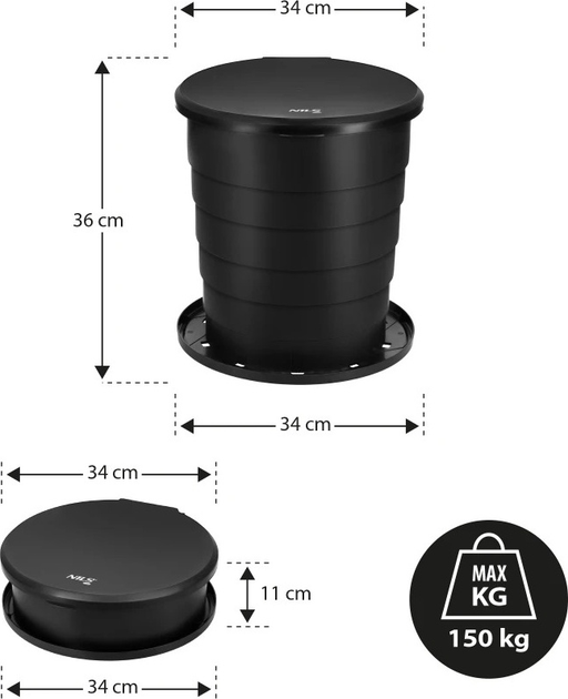 Туалет туристичний Nils NC0024 10 л (5908261680809) - зображення 10