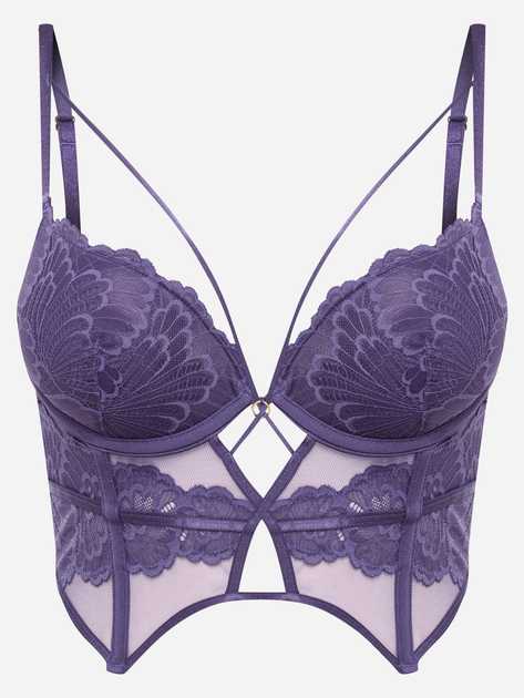 Бюстьє Push-up з кісточками мереживне Esotiq Bari 42509-59X L Темно-синє (5903972526774) - зображення 6