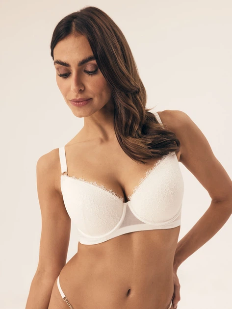 Бюстгальтер Push-up з кісточками мереживний Esotiq Bonjour 42518-00X 70E Білий (5903972528839) - зображення 10