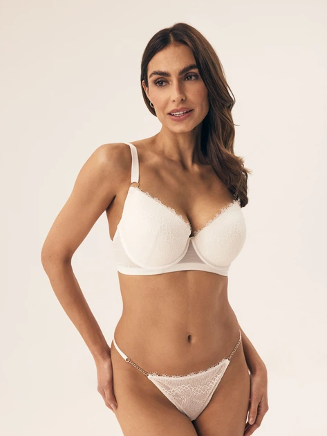 Бюстгальтер Push-up з кісточками мереживний Esotiq Bonjour 42518-00X 80D Білий (5903972528785) - зображення 8