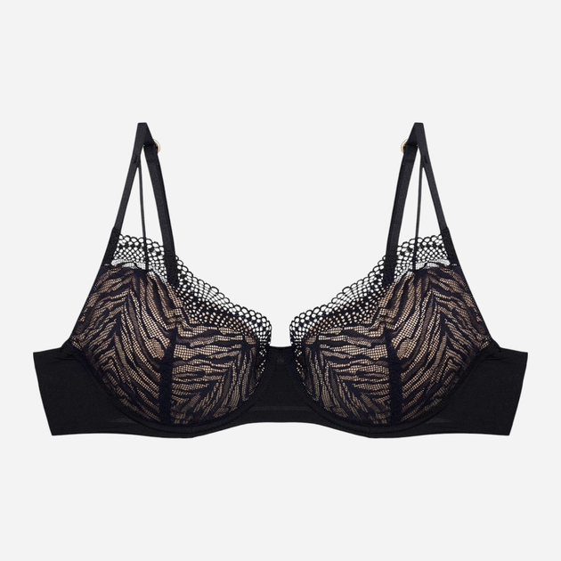 Бюстгальтер Push-up з кісточками мереживний Esotiq Bonita 42534-61X 75B Чорний з бежевим (5903972521175) - зображення 10