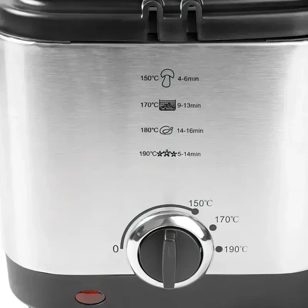Фритюрница для дома на 1,5 л Crownberg CB 5542, 1200 Вт для картошки фри, нагетсов - изображение 2