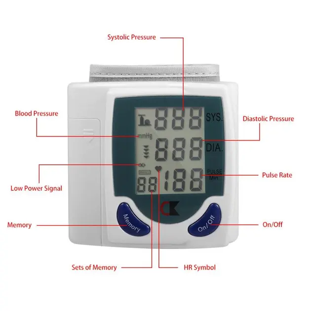 Цифровий автоматичний тонометр Blood Pressure Monitor для вимірювання АТ та пульсу -VN-31 - зображення 6