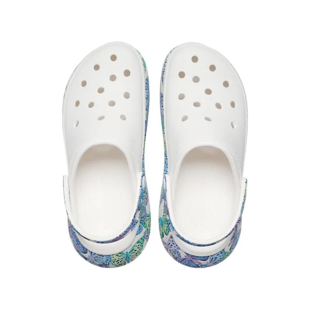 Сабо на высокой платформе Crocs Classic Crush Butterfly Clog 37 р 23.2-24 см Белые 207521-M5/W7 White - изображение 4