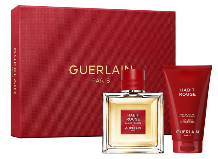 Набір для чоловіків Guerlain Habit Rouge Туалетна вода 100 мл + Гель для душу 75 мл (3346471000055) - зображення 1