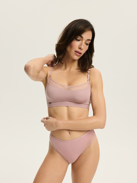 Biustonosz damski Push Up z fiszbinami Esotiq Blissy 42887-39X 2XL Ciemno-różowy (5903972556818) - obraz 5