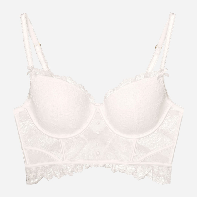Бюстьє Push-up з кісточками мереживне Esotiq Bogata 42890-00X 75D Біле (5903972557488) - зображення 6