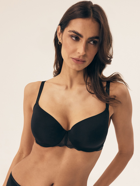 Biustonosz damski bez Push Up usztywniany Esotiq Bluey 42918-99X 85E Czarny (5903972562673) - obraz 1