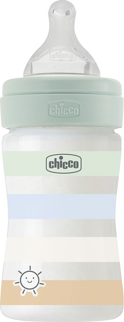 Пляшечка для годування Chicco Well-Being Silicone 0м+ 150 мл (8058664166206) - зображення 1
