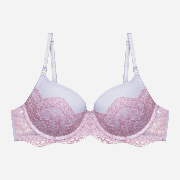 Бюстгальтер Push-up з кісточками мереживний Bloovii Samara 43224-05X 80C Блакитний з рожевим (5903972577974) - зображення 6