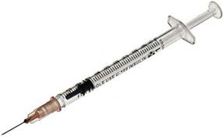 Шприц інсуліновий U 100 зі змінною голкою 29 G 0 33 x 12 7мм SF medical products 29 G - зображення 2