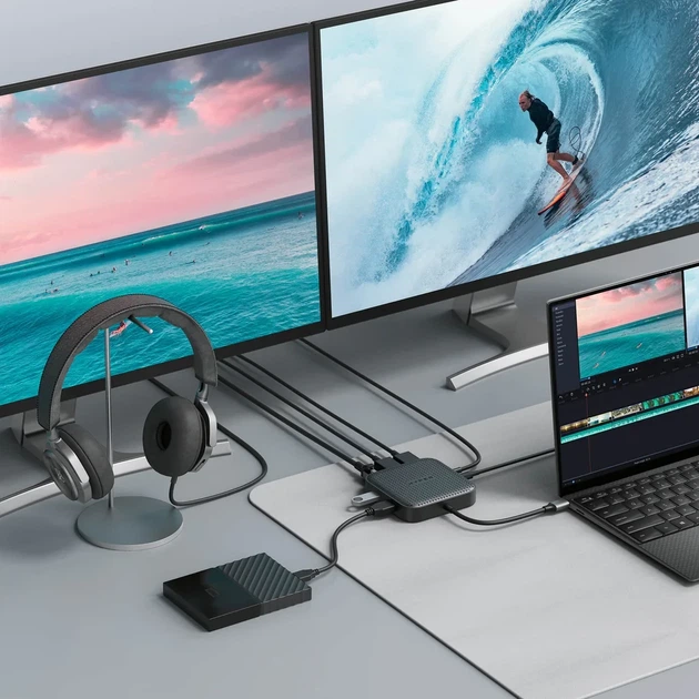 Мобильная док-станция хаб HyperDrive Dual Monitor USB4 - изображение 6