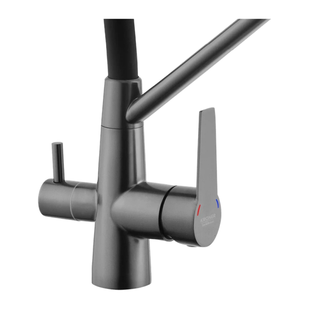 Комплект кухонної мийки Kroner KRP Schwarze - 5050HM PVD (3.0/1.0 мм) - зображення 13