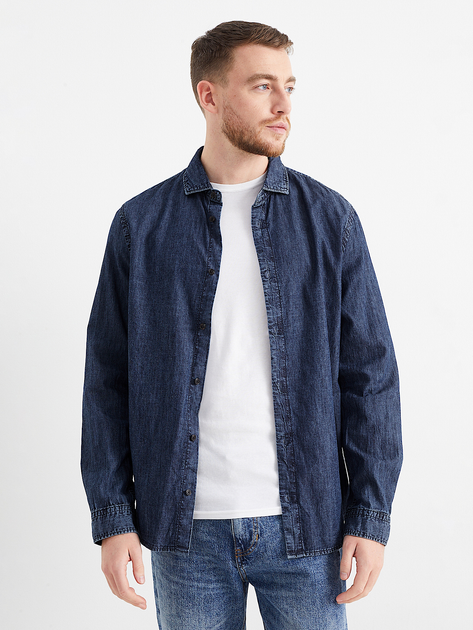 Сорочка джинсова чоловіча C&A GD-00094817 2XL Темно-синя від Rozetka на платформі USKIDKA Акція на Сорочка джинсова чоловіча C&A GD-00094817 2XL Темно-синя від Rozetka