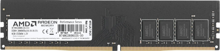 Pamięć RAM AMD DDR4-2666 8192MB PC4-21300 R7 Performance Series (R748G2606U2S-UO) - obraz 1