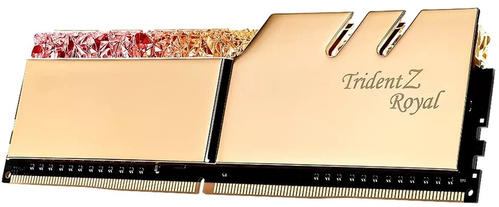 Оперативна пам'ять G.Skill DDR4-4000 131072MB PC4-32000 (Kit of 4x32768) Trident Z Royal Gold (F4-4000C18Q-128GTRG) - зображення 3