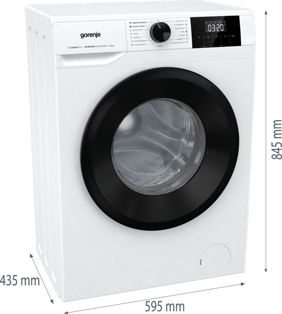 Пральна машина автоматична Gorenje W3NGPI72SBS/UA (7087421) - изображение 7
