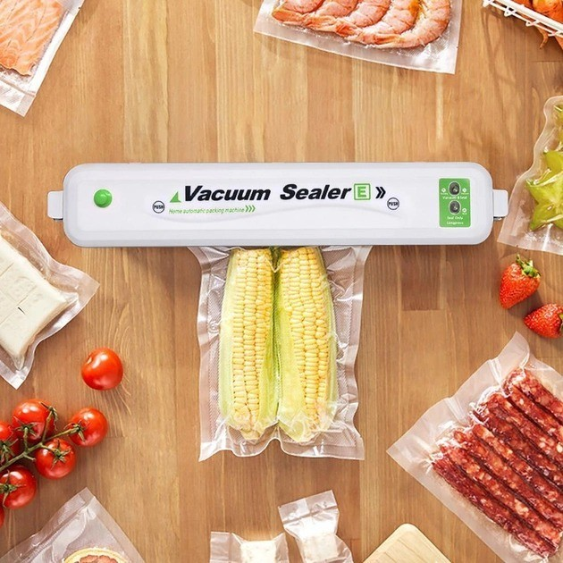 Домашний кухонный вакуумный упаковщик WRAPPER вакууматор продуктов Белый (VD-7372) - изображение 5