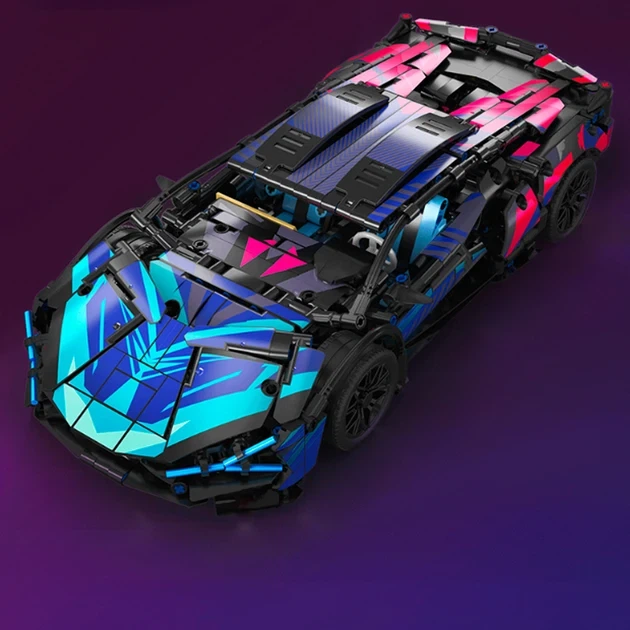 Конструктор Technic Lamborghini (1314 деталей, сумісний із LEGO) кіберпанк-стилі - зображення 6